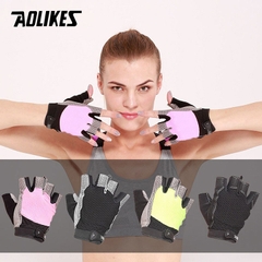 Găng tay tập gym chuyên nghiệp, thoáng khí, đệm chống trượt cao cấp Aolikes AL-110