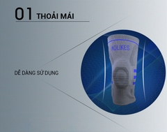 Băng gối có miếng đệm bảo vệ và thanh trợ lực đầu gối Aolikes AL-611