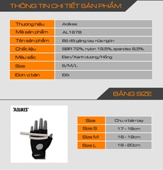 Găng tay tập gym hở mu Aolikes 1678