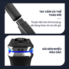 Máy massage cầm tay GOODFIT GF01MG có tay cầm trợ lực có thể tháo rời