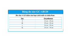 Đai bảo vệ cổ chân, mắt cá chân Grace Care AB120, thành phần có sợi than tre thoáng khí