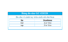 Đai bảo vệ khuỷu tay Grace Care ED320, thành phần có sợi than tre thoáng khí, sợi nanored cao cấp