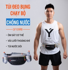 Túi đeo bụng chạy bộ chống nước, có ngăn đựng 2 bình nước GoodFit GF109RB