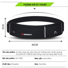 Túi đeo hông chạy bộ chống nước, phản quang GoodFit GF119RB