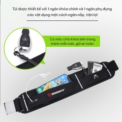 Túi đeo hông chạy bộ chống nước, phản quang GoodFit GF119RB