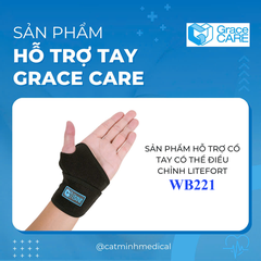 Đai quấn cổ tay Grace Care WB221, thành phần có sợi than tre thoáng khí