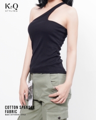 Áo Thun nữ xéo một vai KQSTYLING cotton 100% freesize