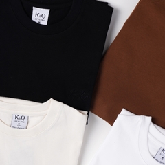Áo thun 100% Cotton KQ STYLING Basic Kem