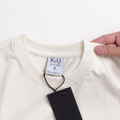 Áo thun 100% Cotton KQ STYLING Basic Kem