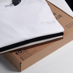 Áo thun 100% Cotton KQ STYLING Basic Kem