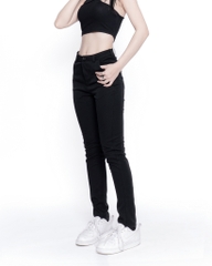Quần Kaki Nữ Ống Đứng Màu Đen | KQSTYLING Basic Line