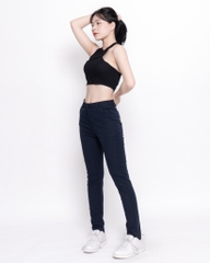Quần Kaki Nữ Ống Đứng Màu Đen | KQSTYLING Basic Line