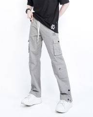 Quần Cargo Kaki Nam Túi Hộp Co Giãn Ống Đứng Màu Xám Nhạt | KQSTYLING V6