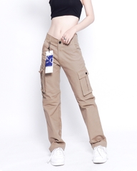 Quần Cargo Nữ Ống Suông Túi Hộp KQSTYLING Form Rộng Màu Be C1