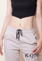 Quần Kaki Ống Suông Co Giãn Unisex Màu Xám Tro | KQSTYLING Basic Line