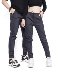 Quần Kaki Ống Suông Co Giãn Unisex Màu Xám Chì | KQSTYLING Basic Line