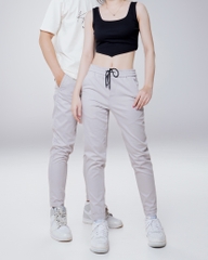Quần Kaki Ống Suông Co Giãn Unisex Màu Xám Tro | KQSTYLING Basic Line