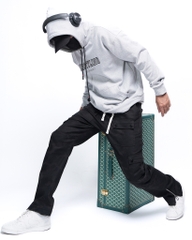 Quần Cargo Nam Kaki Túi Hộp Co Giãn Ống Đứng Màu Rằn Đen | KQSTYLING ZIP