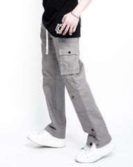 Quần Cargo Kaki Nam Túi Hộp Co Giãn Ống Đứng Màu Xám Nhạt | KQSTYLING V6