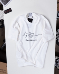 Áo thun cotton 100% cao cấp Trắng KQS