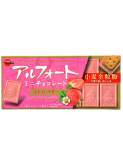 Bánh Quy Nhật Alfort Bourbon Mini Vị Dâu 55G (12 Cái)
