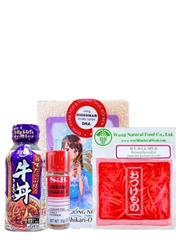 Combo Làm Cơm Bò Gyudon Cơ Bản (Sốt Gyudon, Gạo Oyuki, Gừng Đỏ, Shichimi)