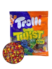 Kẹo Dẻo Trolli Squiggles Twist Hình Sâu Sinh Đôi 100G