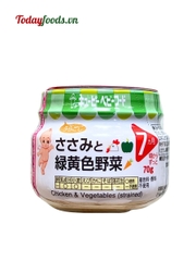 Đồ Ăn Dặm Cho Bé Vị Thịt Gà Và Rau Củ {Kewpie} 70G