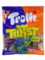 Kẹo Dẻo Trolli Squiggles Twist Hình Sâu Sinh Đôi 100G