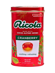 Kẹo Ricola Cranberry Không Đường 100G