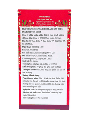 Trà Đen English Breakfast English Tea Shop Organic 50G