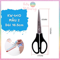 [HOTIS] Kéo cắt giấy KW-triO bằng thép không gỉ mạ titan - Đặc biết cắt băng keo không bị dính - Hàng cao cấp - Dài 17.5cm