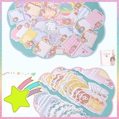 [HOTIS] Set 100 tờ giấy ghi chú MUYU hoạt hình dễ thương, không keo dính