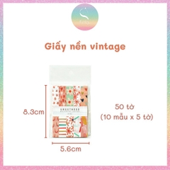 [MIX MẪU] Giấy nền vintage họa tiết cổ điển Sweetness (5.6x8.3cm) - 50 tờ