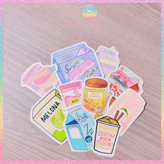 [HOTIS] Set 10 miếng dán Sticker dán mũ bảo hiểm, vali, laptop, điện thoại, 3cm/ cái
