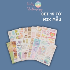 [HOTIS] 50 MẪU - Sticker dán sổ hoạt hình Colorful Dream - 50 tờ/ hộp