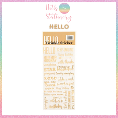 [HOTIS] Twinkle sticker vintage, nhãn dán ánh vàng lấp lánh, phong cách cổ điển