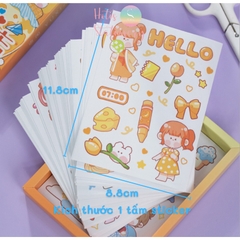 [HOTIS] 50 MẪU - Sticker dán sổ hoạt hình Colorful Dream - 50 tờ/ hộp