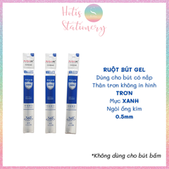 [HOTIS] Ruột bút gel thay thế dùng cho bút có nắp - Xanh/ Đen/ Đỏ - 0.35/ 0.38/ 0.5mm