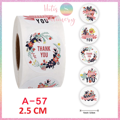 [HOTIS] Sticker Thank You Bigsize, Nhãn dán cám ơn Cỡ lớn 3.8cm/ 5cm - 500 miếng