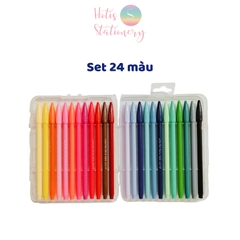 [HOTIS] Set 12/24 Bút màu, bút line 38 màu ngòi 0.3mm Colorful Fairy Tale World