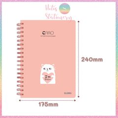 HOTIS Sổ lò xo kép Klong caro B5 200 trang, bìa cứng