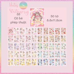 [HOTIS] 50 MẪU - Sticker dán sổ hoạt hình Colorful Dream - 50 tờ/ hộp