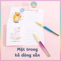 [HOTIS] Thiệp giấy mini gấp gọn kèm bao giấy can - 10 x 8cm - 12 mẫu