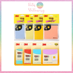 [HOTIS] Tệp 90 tờ giấy note, giấy ghi chú Post-it 3M có keo dính, nhiều màu - 7.6x7.6cm