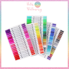 [HOTIS] Bút lông hai đầu tô màu vẽ tranh gốc nước viết calligraphy Double Head- Bộ 12/24/36/48 màu