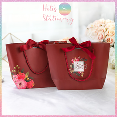 [HOTIS] Túi giấy đựng quà tặng nhiều hình xinh xắn có quai xách và tặng kèm ruy băng thắc nơ