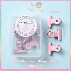 [HOTIS] Kẹp giấy kim loại màu Macaron Paper Clip kẹp bướm giữ tài liệu