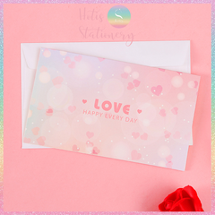 [HOTIS] Thiệp giấy gấp gọn kèm bao giấy - 17.5x10.5cm - 6 mẫu