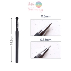 [HOTIS] Bút gel vỏ màu lì viết êm không lem sử dụng hàng ngày - Đầu bút 0.5mm/ 0.38mm - Xanh/ Đen/ Đỏ